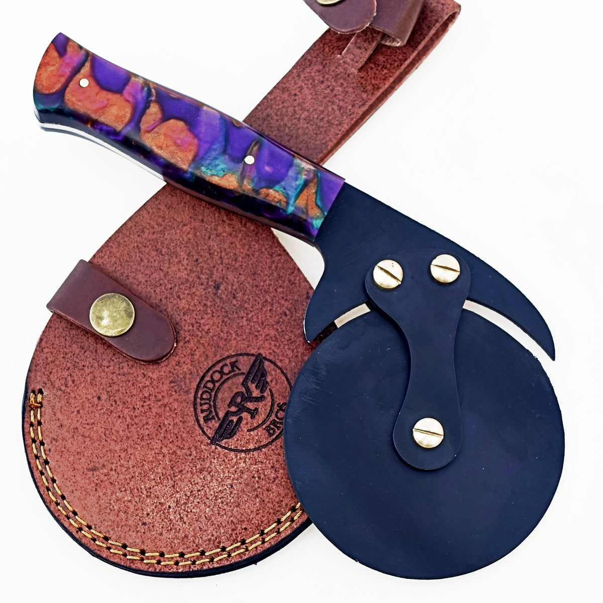 Horned Frog Pizza Cutter -Resin and Black Carbon Steel