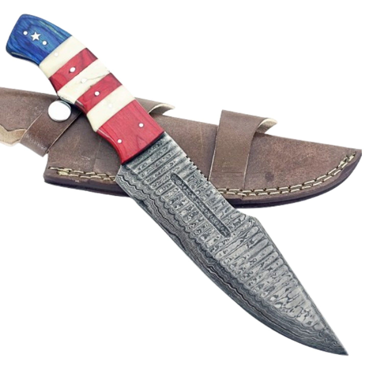 Patriot Large Fixed Blade - Damascus Steel
