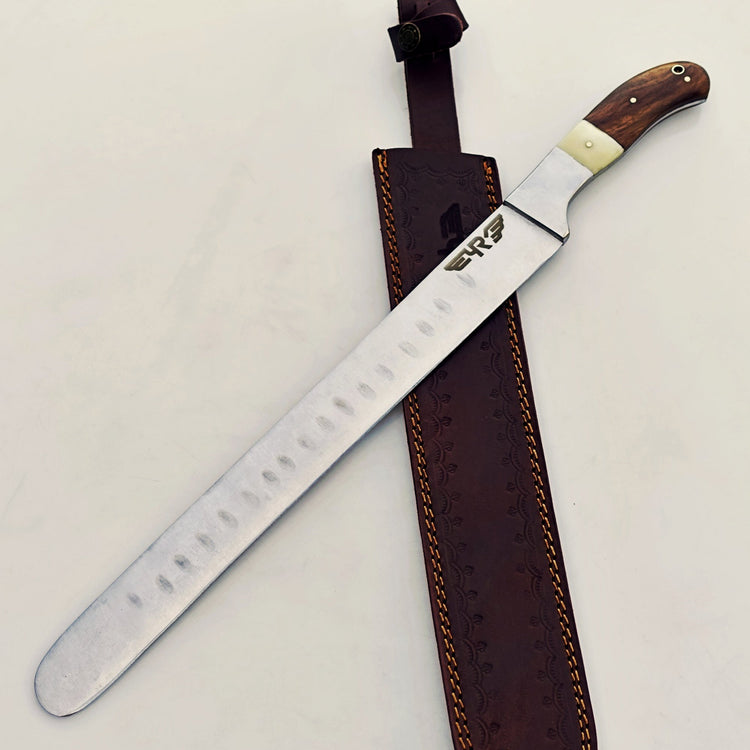 Ruddock Bros Brisket Knife with hardwood handle 19" overall Ruddock El Paso Texas