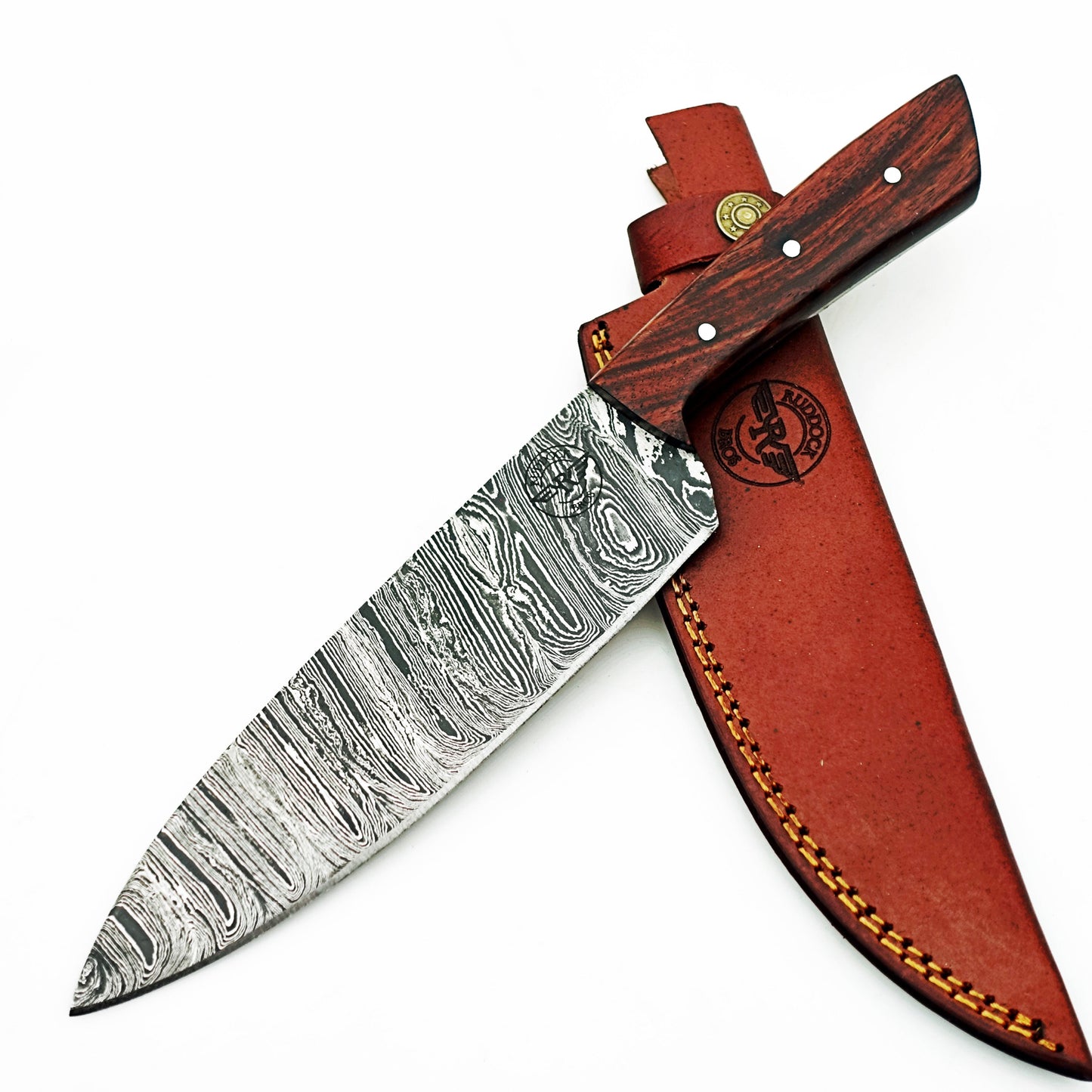 Rosewood Chef Knife - Damascus Steel - 12"