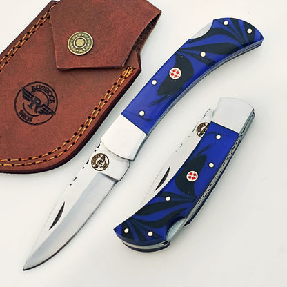 Mustang Folding Knife - Stainless Steel