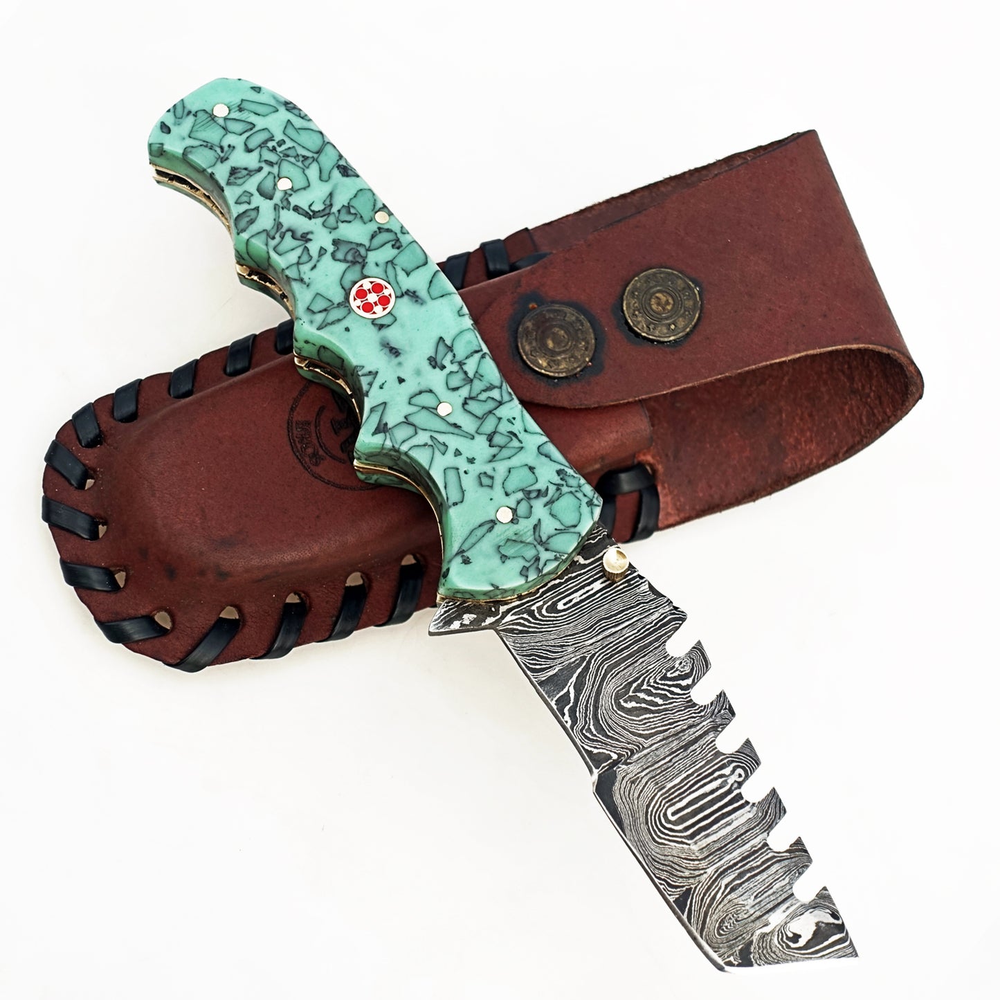 The Native Utility Folding Knife - Damascus Steel