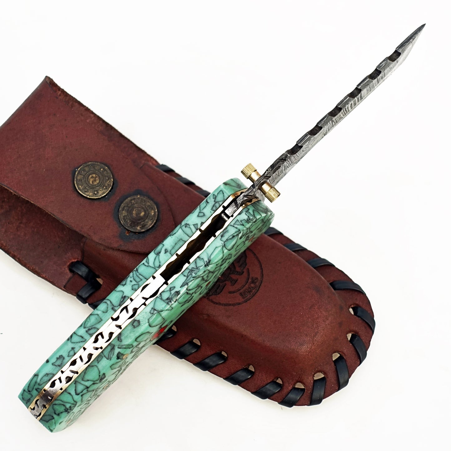 The Native Utility Folding Knife - Damascus Steel