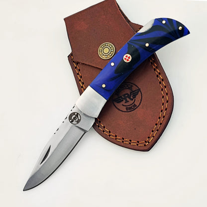 Mustang Folding Knife - Stainless Steel