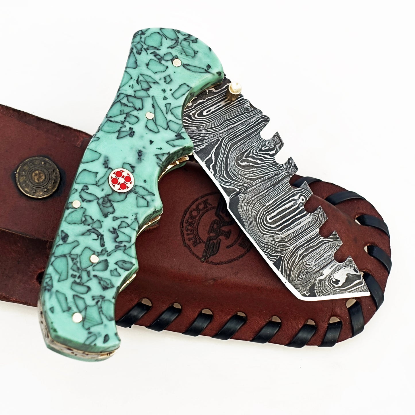 The Native Utility Folding Knife - Damascus Steel