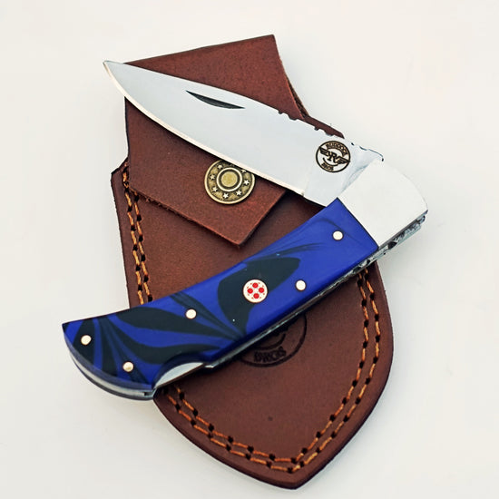 Mustang Folding Knife - Stainless Steel