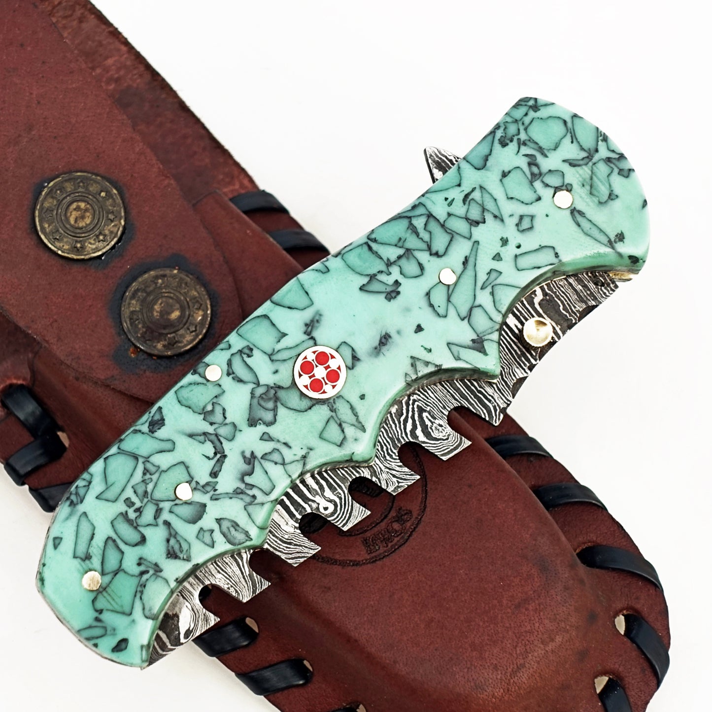 The Native Utility Folding Knife - Damascus Steel