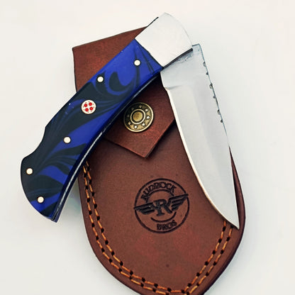 Mustang Folding Knife - Stainless Steel