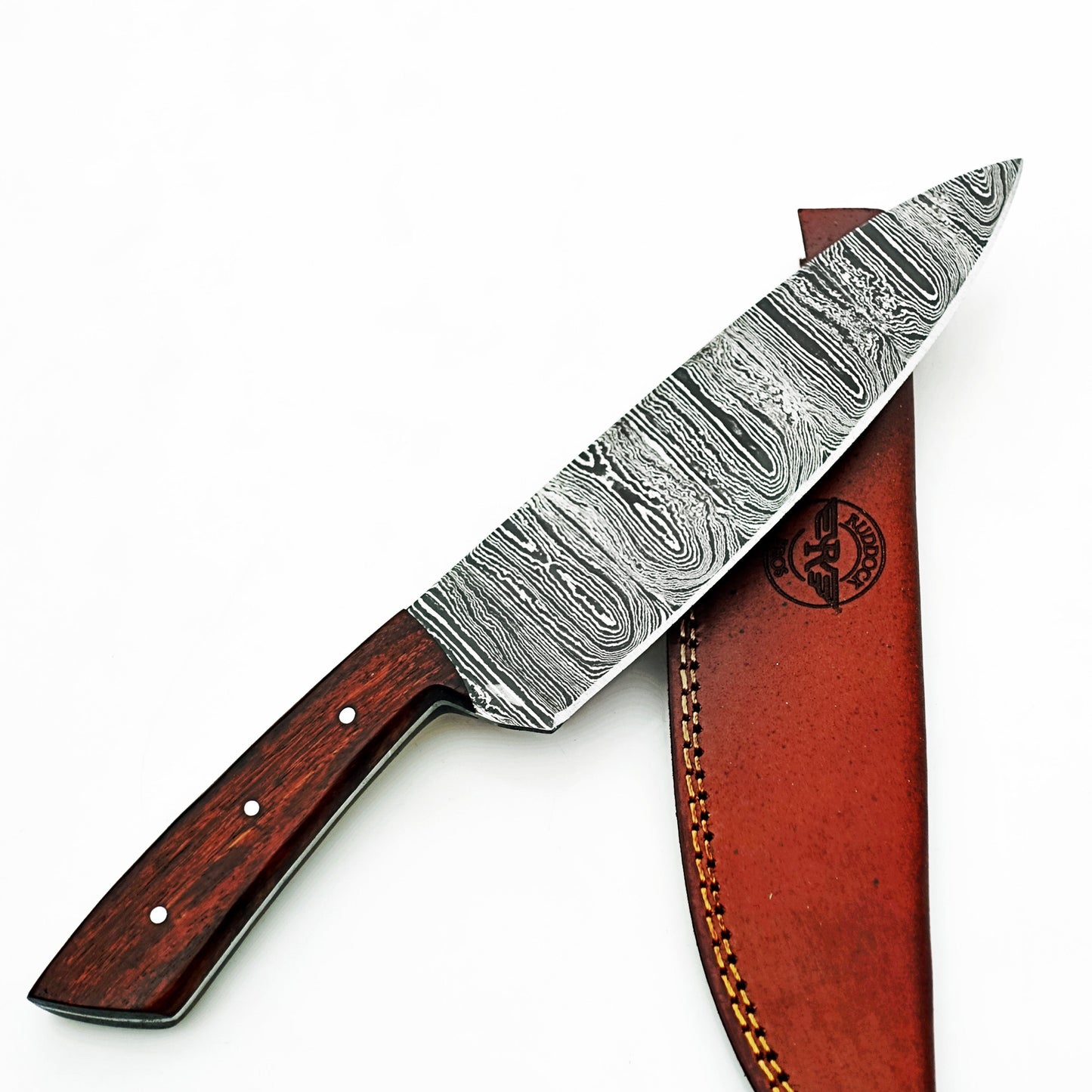 Rosewood Chef Knife - Damascus Steel - 12"
