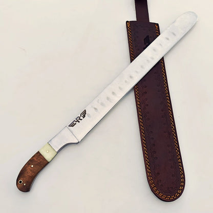 Ruddock Bros Brisket Knife with hardwood handle 19" overall Ruddock El Paso Texas