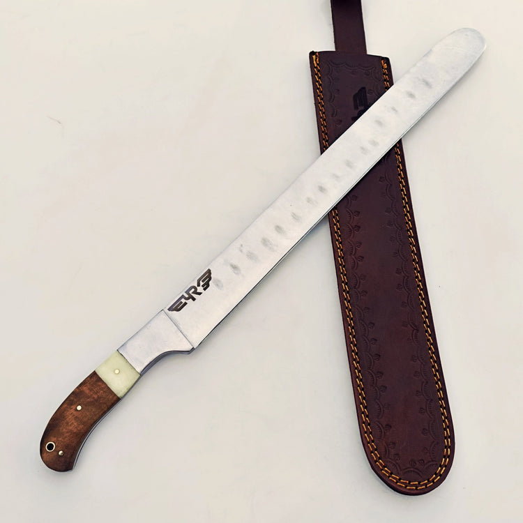 Ruddock Bros Brisket Knife with hardwood handle 19" overall Ruddock El Paso Texas