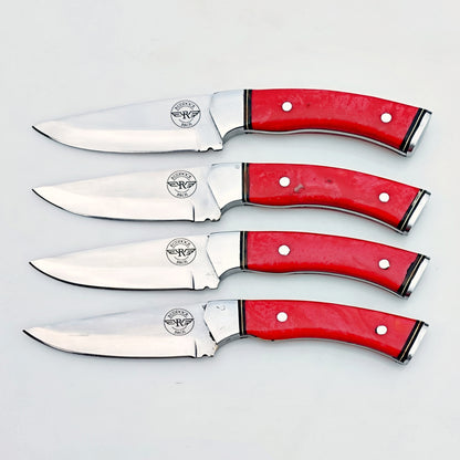 Ruby Red Steak Knife 4 Piece Set - Stainless Steel - 9"