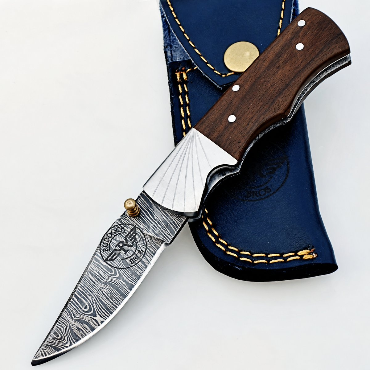 Wally Folding Knife Damascus – Premium Sharp EDC Pocket Blades