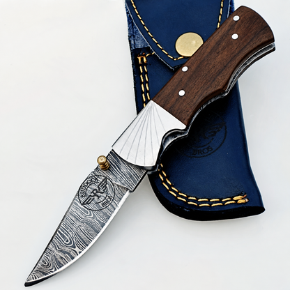 Wally Folding Knife Damascus – Premium Sharp EDC Pocket Blades