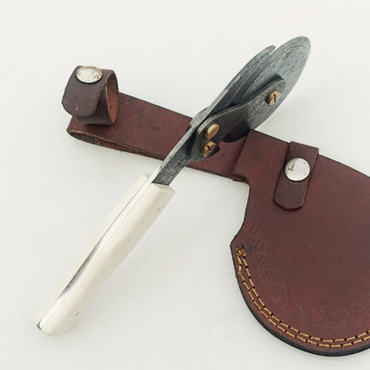 Ruddock Bros - Bone Pizza Cutter - The Slice - Damascus Steel & Bone
