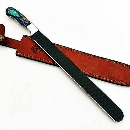 Horned Frog Brisket Knife - Blackened Steel - 17" Overall Length