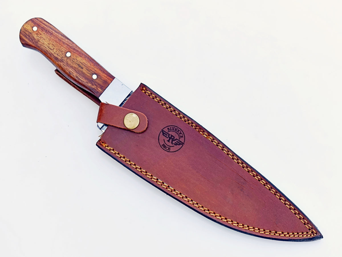 Walnut Chef Knife - Damascus Steel - 12"