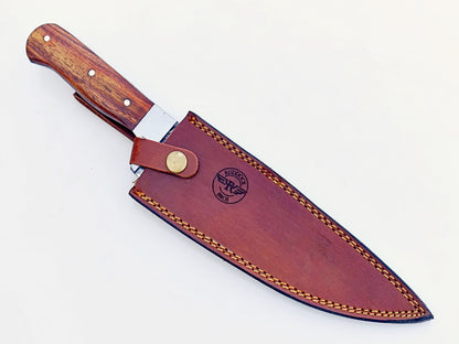 Walnut Chef Knife - Damascus Steel - 12"