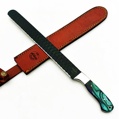 Horned Frog Brisket Knife - Blackened Steel - 17" Overall Length