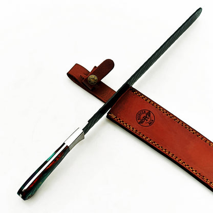 Horned Frog Brisket Knife - Blackened Steel - 17" Overall Length