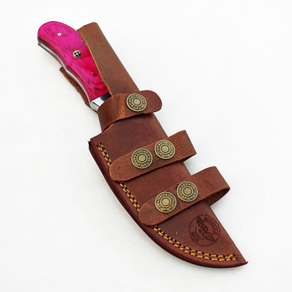 Pretty Hot Pink Fixed Blade Stainless Steel - 9"