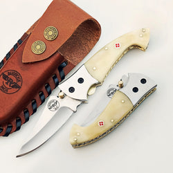 The Great White Tiburon Folding Knife - Stainless Steel