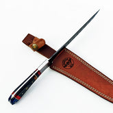Damascus steel fillet knife by Ruddock Bros with hardwood handle