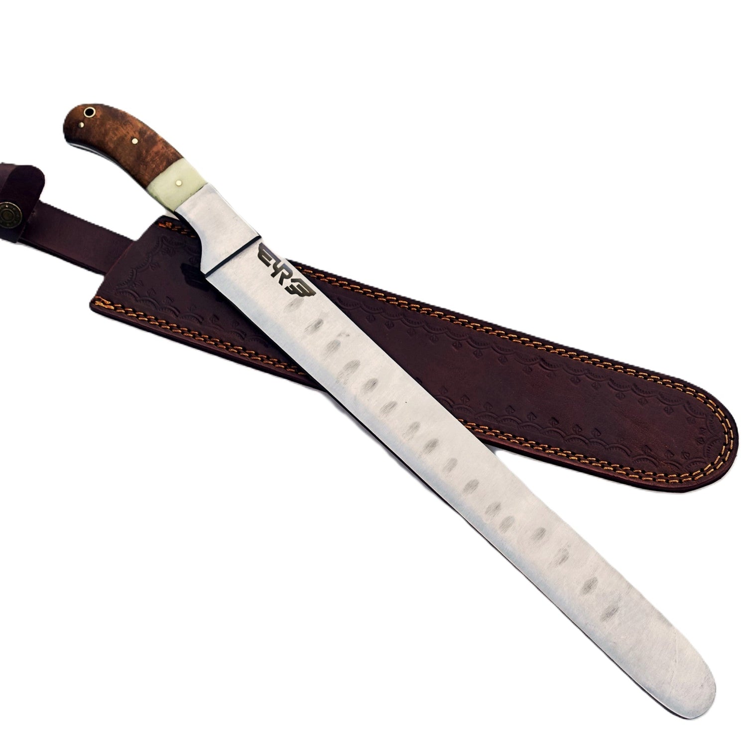 Ruddock Bros Brisket Knife with hardwood handle 19" overall Ruddock El Paso Texas