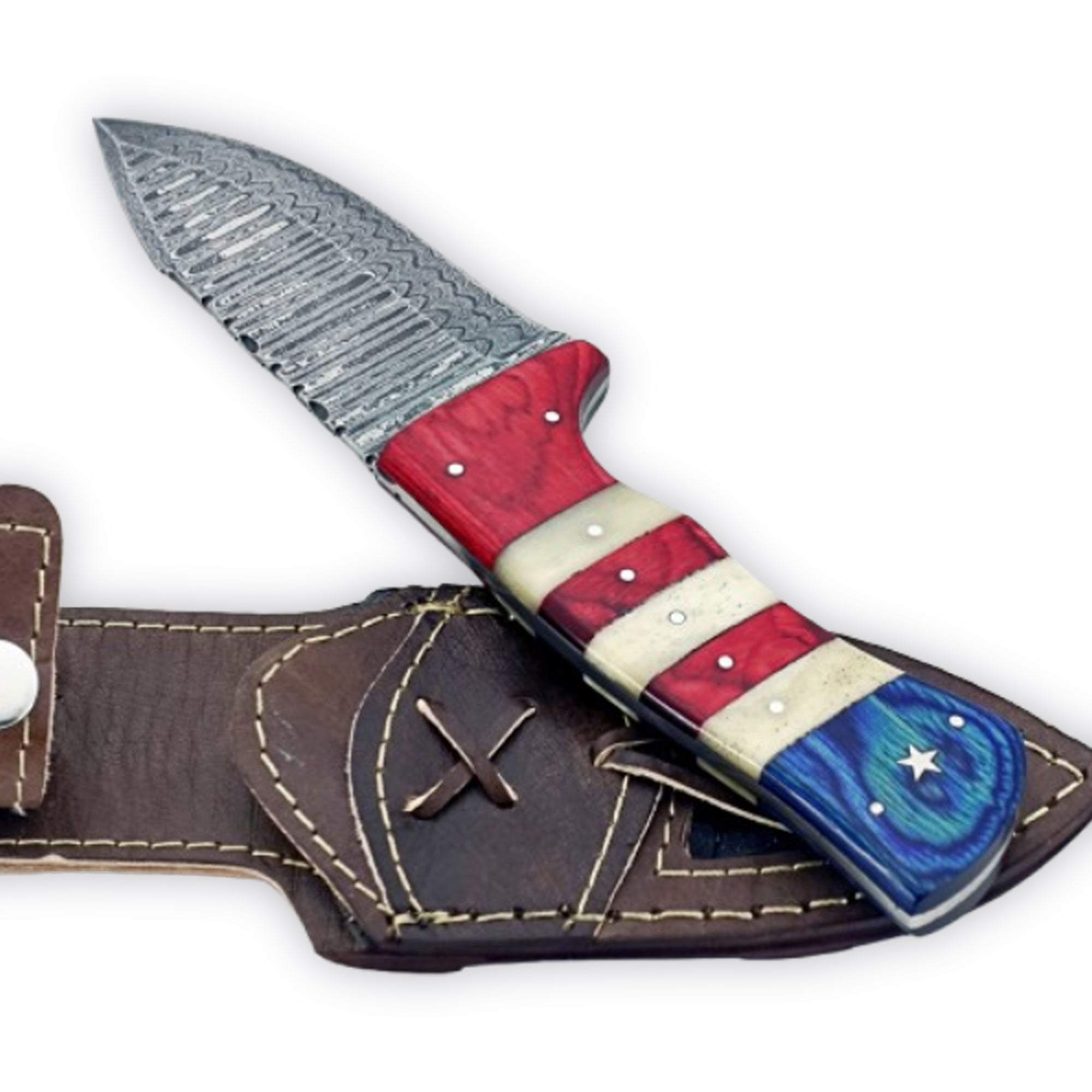 Damascus Hunting Knife – Durable Fixed Blade Tactical Knife