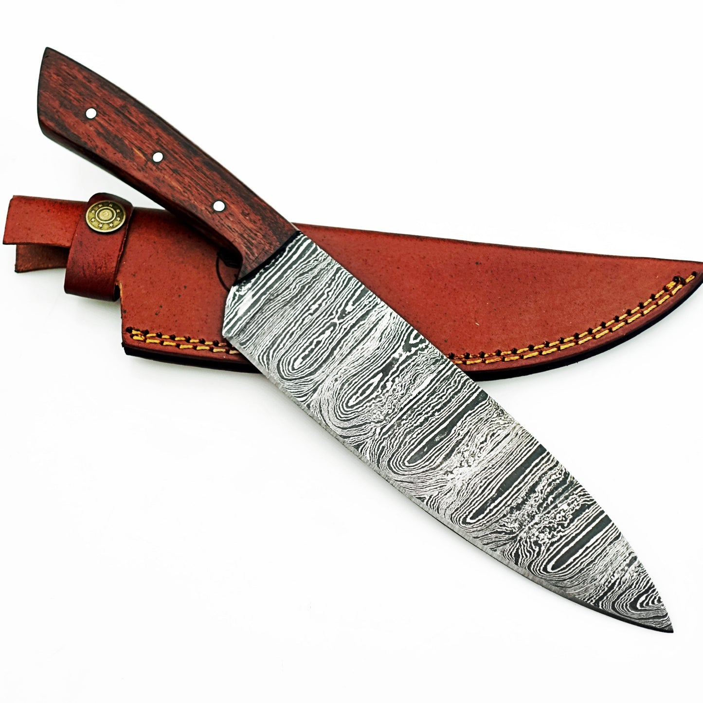 Rosewood Chef Knife - Damascus Steel - 12"