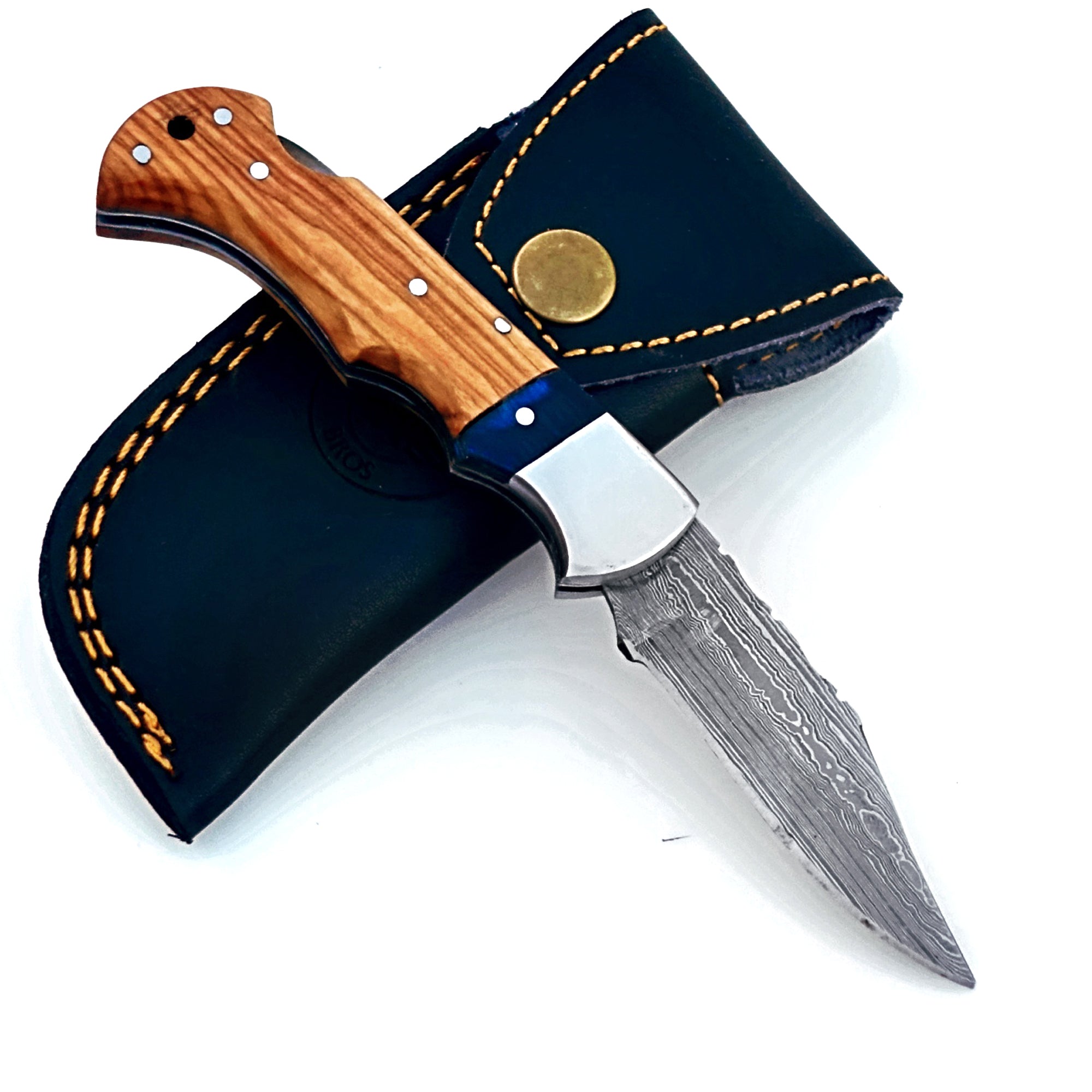 Damascus Steel Folding Knife – Durable & Secure Locking Blade