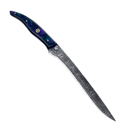 Horned Frog Fillet Knife - 7" Blade - Damascus Steel
