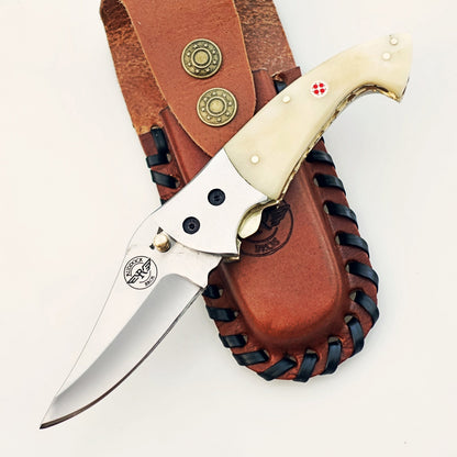 The Great White Tiburon Folding Knife - Stainless Steel