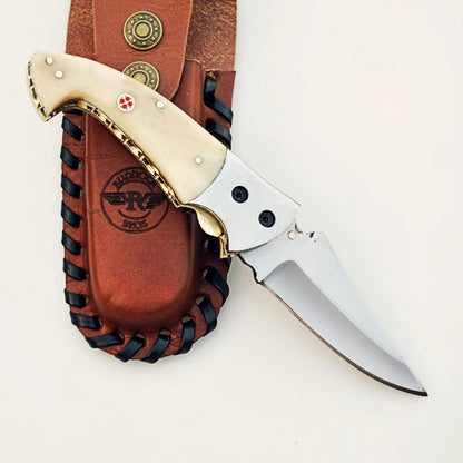 The Great White Tiburon Folding Knife - Stainless Steel