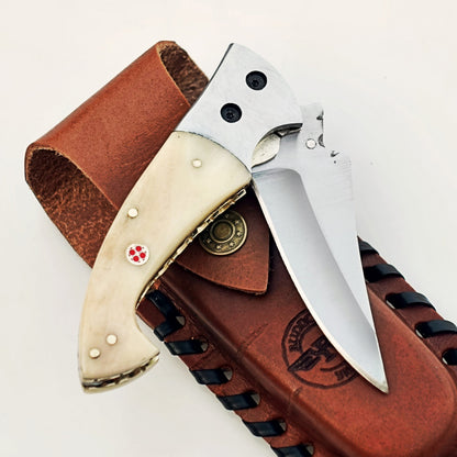 The Great White Tiburon Folding Knife - Stainless Steel