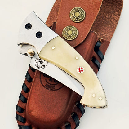 The Great White Tiburon Folding Knife - Stainless Steel