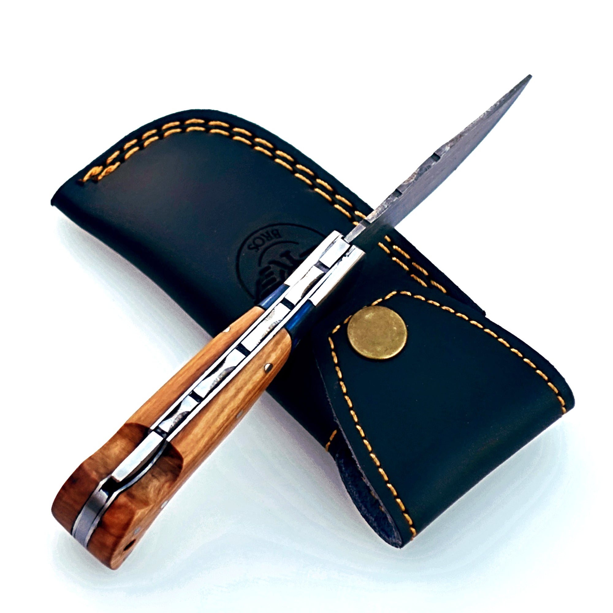 Damascus Steel Folding Knife – Durable & Secure Locking Blade