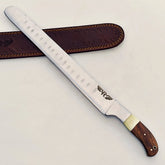 Ruddock Bros Brisket Knife with hardwood handle 19" overall Ruddock El Paso Texas
