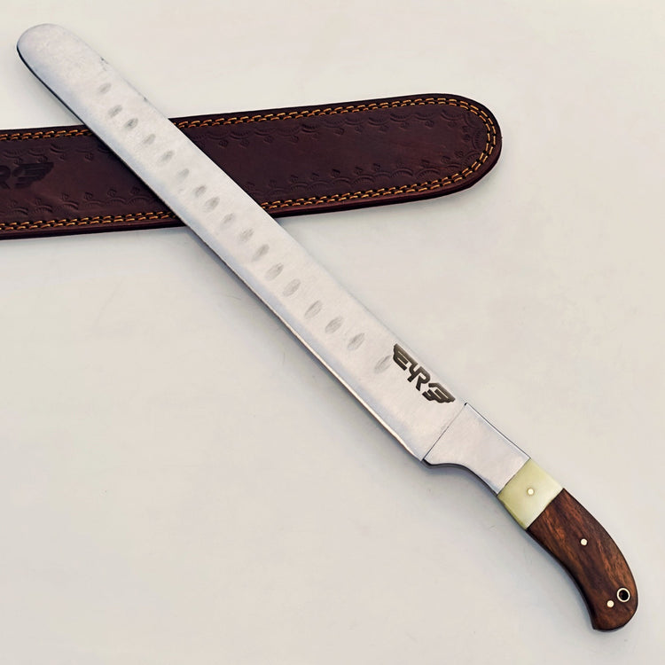 Ruddock Bros Brisket Knife with hardwood handle 19" overall Ruddock El Paso Texas