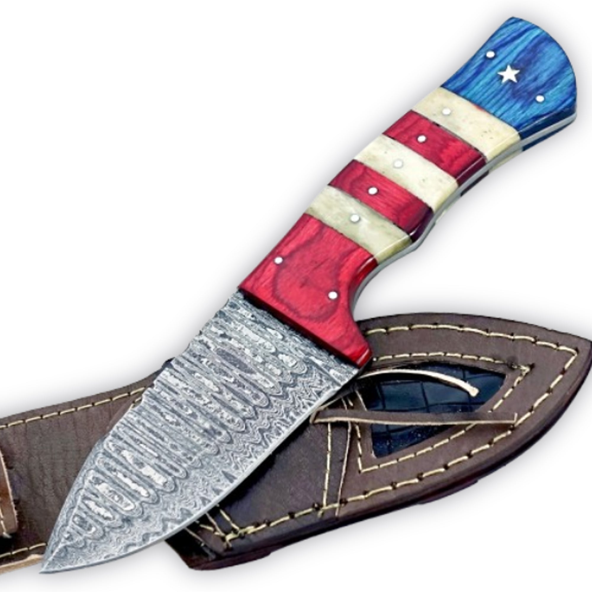 Damascus Hunting Knife – Durable Fixed Blade Tactical Knife