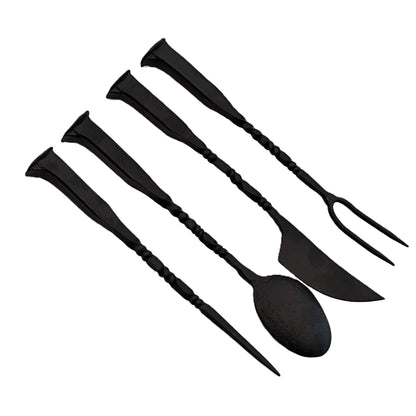 The Pinnacle Rustic Charcuterie Set - Carbon Black - 4 Piece