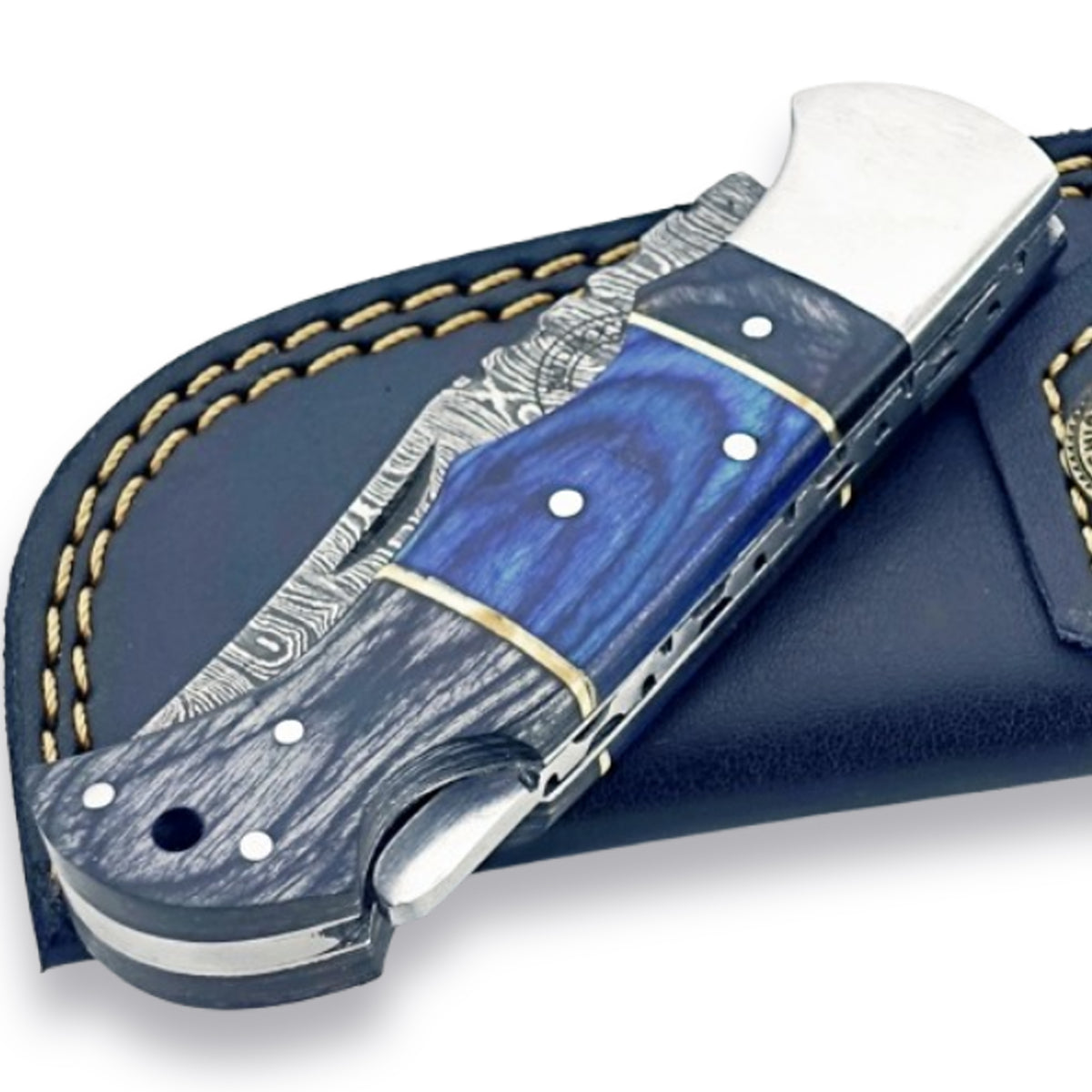 The Looker Folding Knife - Damascus Steel