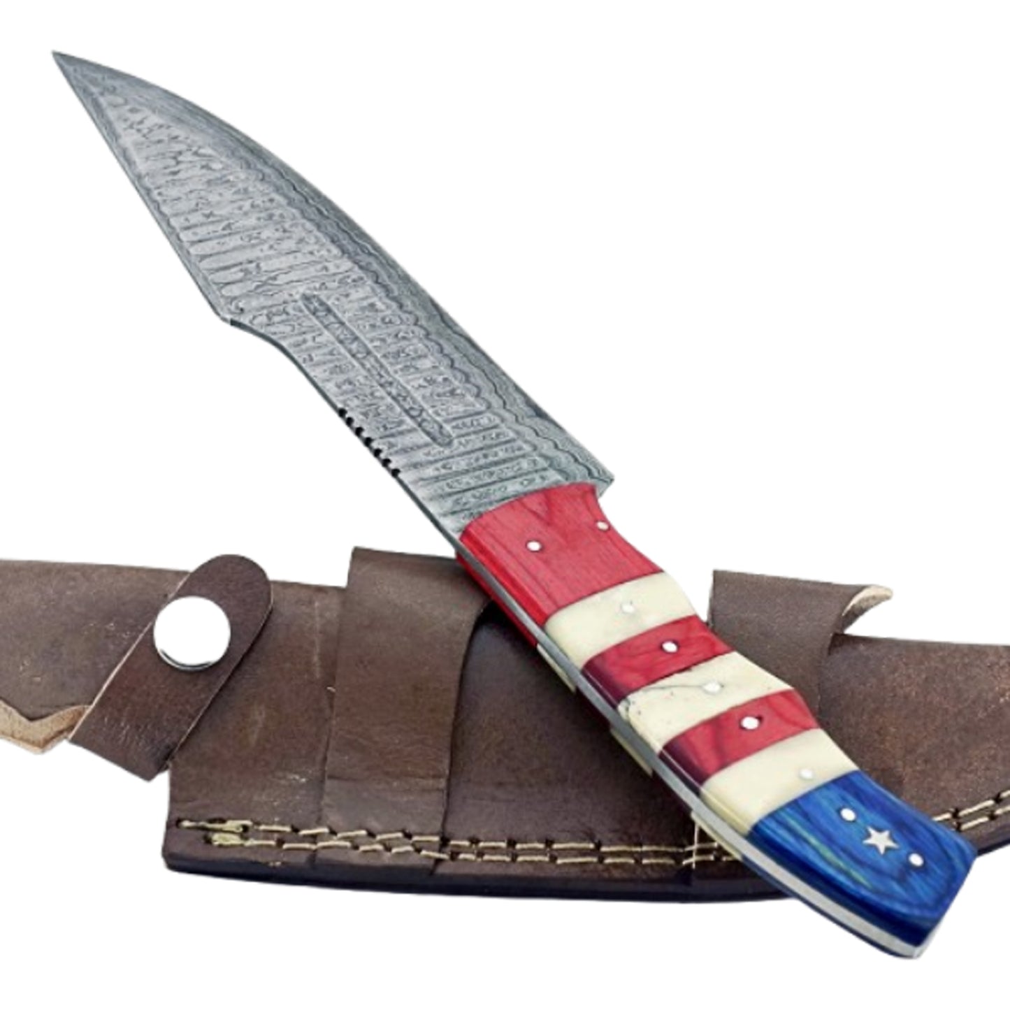 Patriot Large Fixed Blade - Damascus Steel