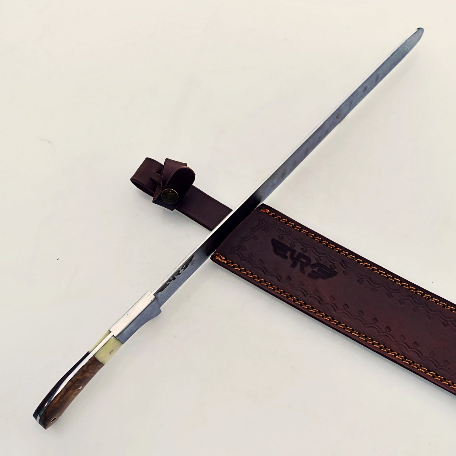 Ruddock Bros Brisket Knife with hardwood handle 19" overall Ruddock El Paso Texas