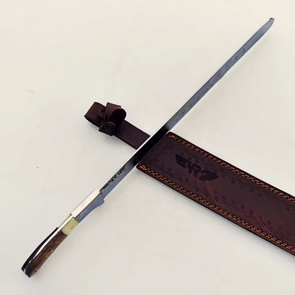 Ruddock Bros Brisket Knife with hardwood handle 19" overall Ruddock El Paso Texas