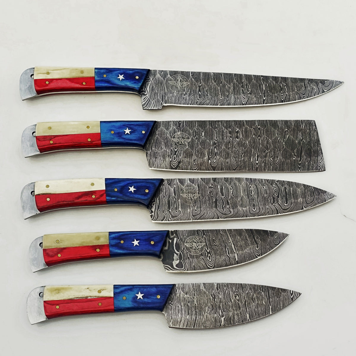 Lone Star Chef Knife Set - Damascus Steel