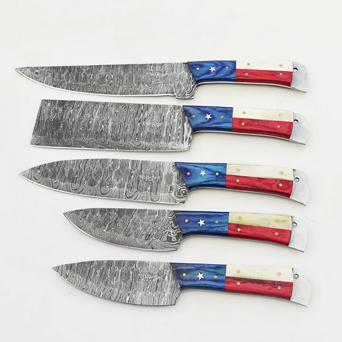 Lone Star Chef Knife Set - Damascus Steel