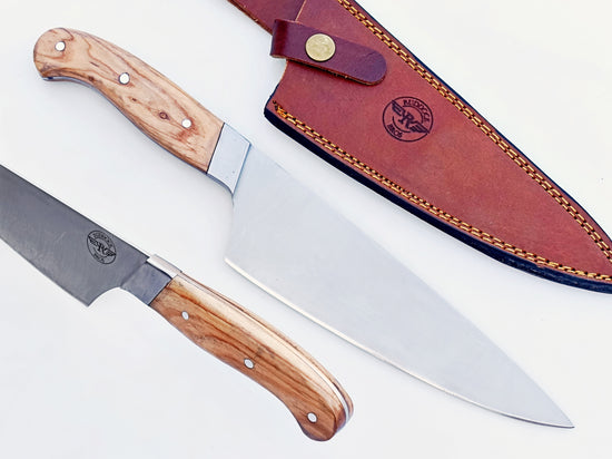 Olive wood Chef Knife - Stainless Steel - 12"