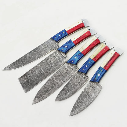 Lone Star Chef Knife Set - Damascus Steel