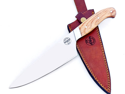 Olive wood Chef Knife - Stainless Steel - 12"
